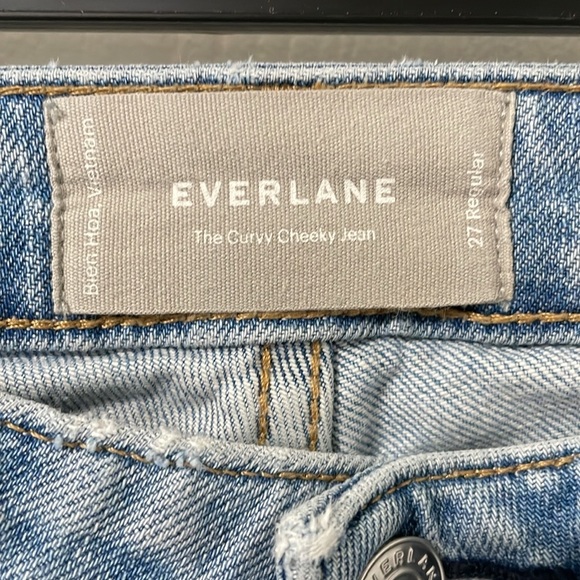 Everlane The Curvy Cheeky Jean High Rise Straight Leg Light Wash Denim Size 27 - Picture 5 of 11